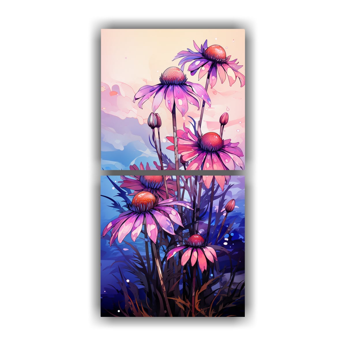 PINTURAS DECORATIVAS PARA SALA CON LÍNEAS FINAS, 60X120 CM - 1