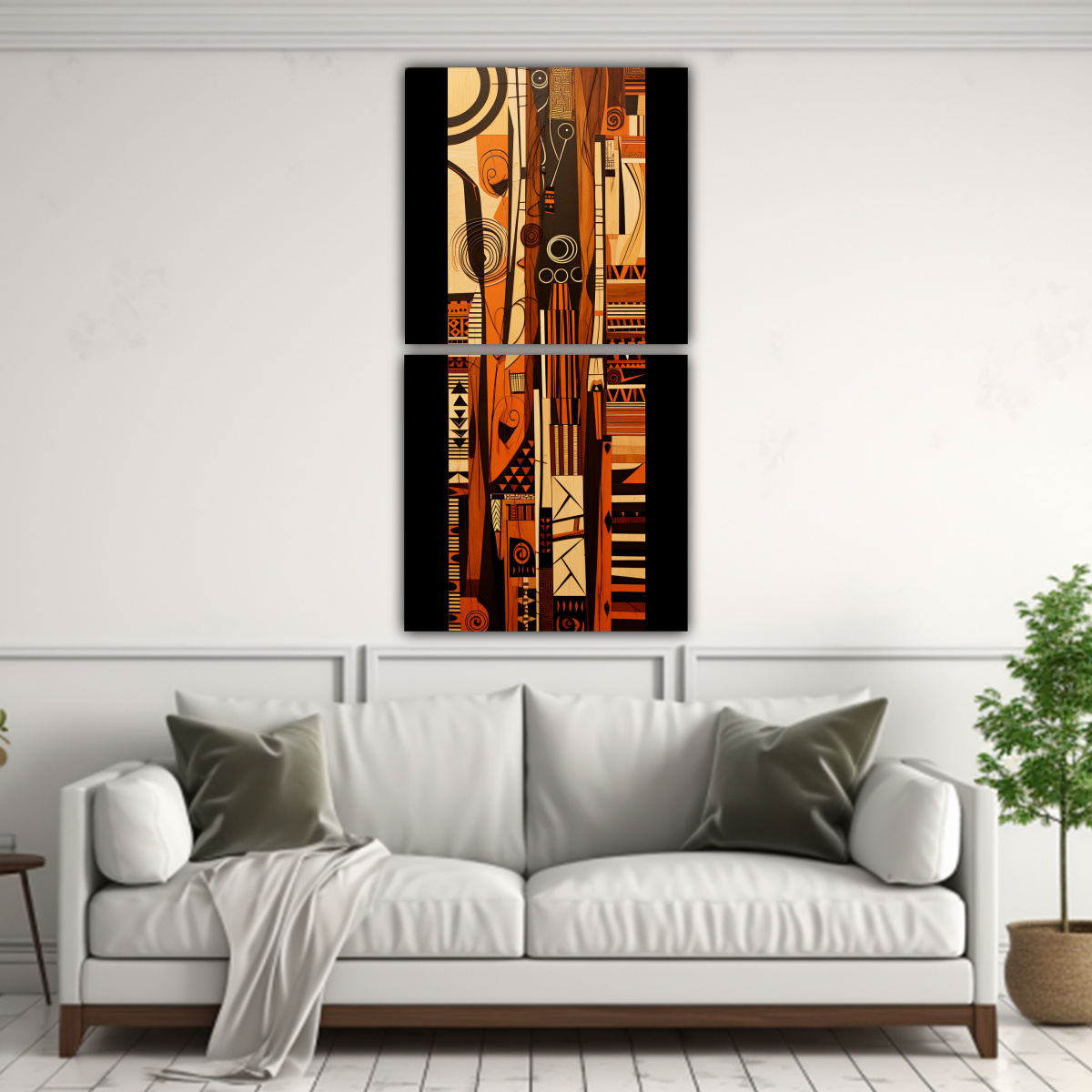 PINTURAS DECORATIVAS DE BAÑO DÍPTICO TEMA BAÑO 70X140 CM - 2