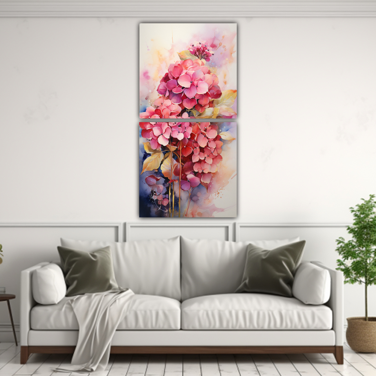 DÍPTICO MODERNO NATURALEZA VIVA: PINTURA 60X120 CM - 2