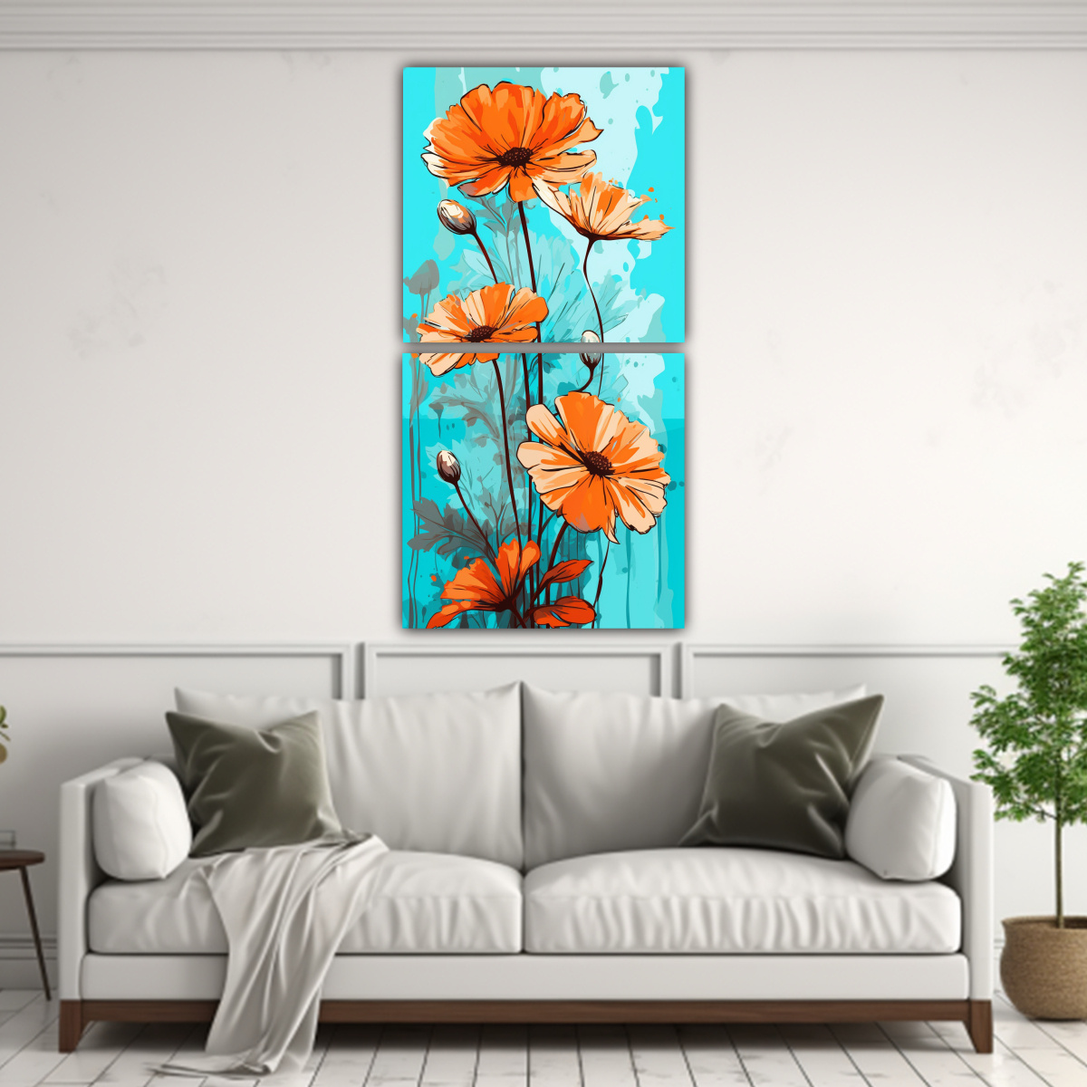 PINTURAS DECORATIVAS ESTILO GALERÍA EN COLORES 70X140 CM - 2