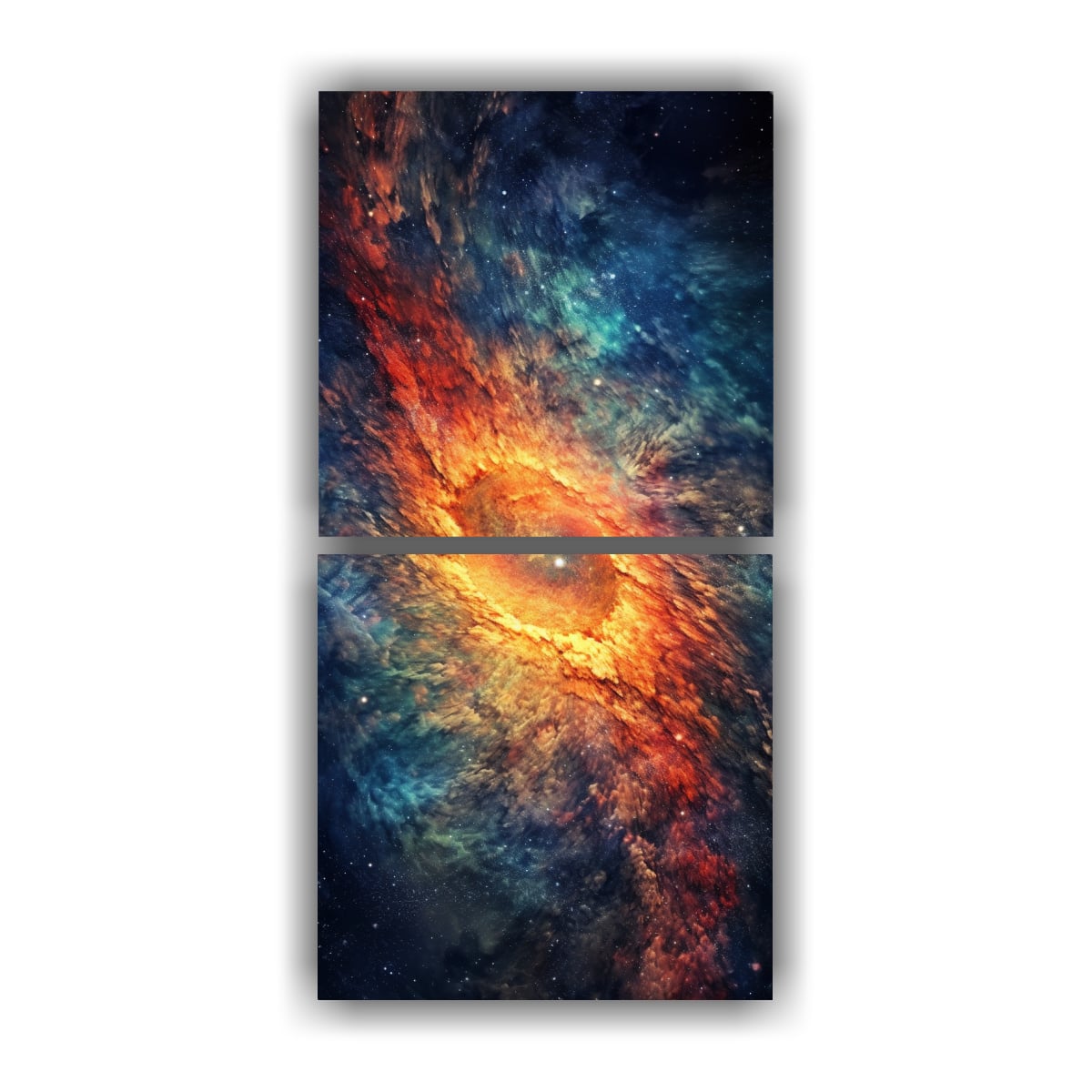 CUADRO MODERNO MINIMALISTA CON IMAGEN DE GALAXIA 60X120 CM - 1