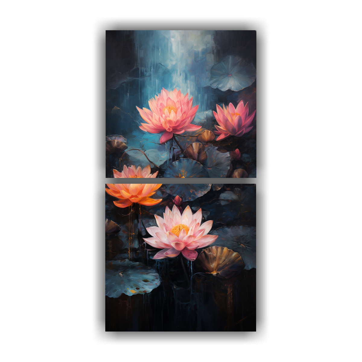 PINTURA DECORATIVA LOTO NEGRO EN LIENZO AL ESTILO 30X60 CM - 1