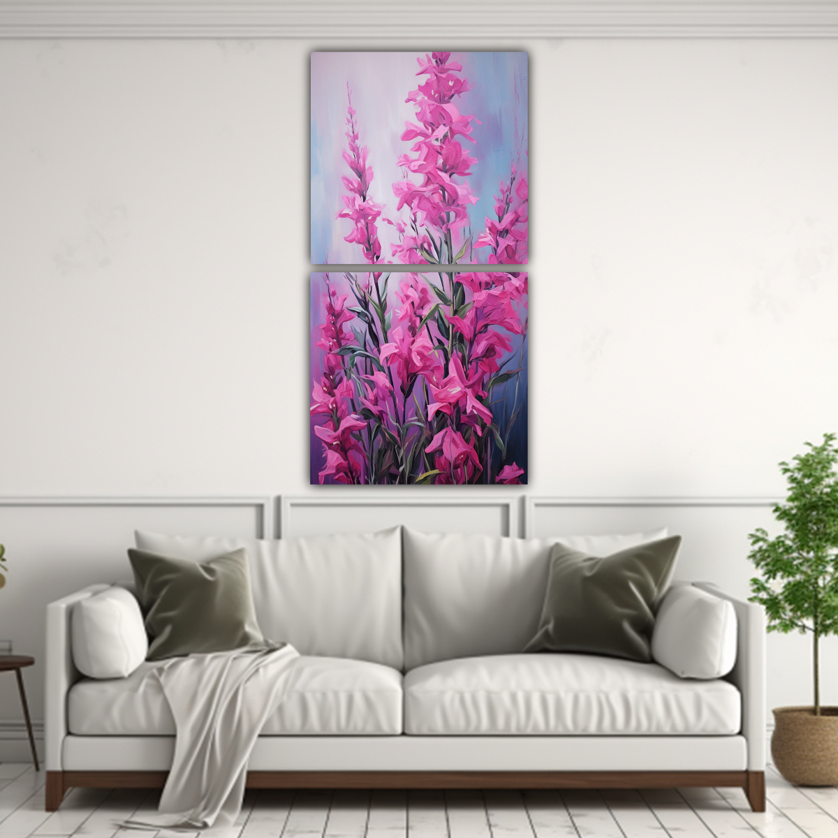 PINTURA ABSTRACTA DE FIREWEED HERBS EN ACEITE 50X100 CM - 2