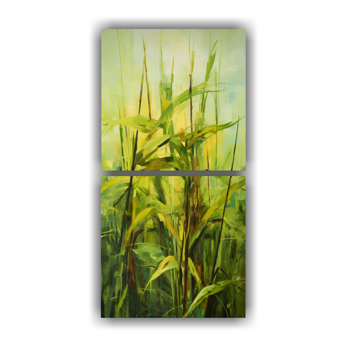 PINTURA ABSTRACTA DETALLADA CON ACEITE DE HIERBAS 60X120 CM - 1