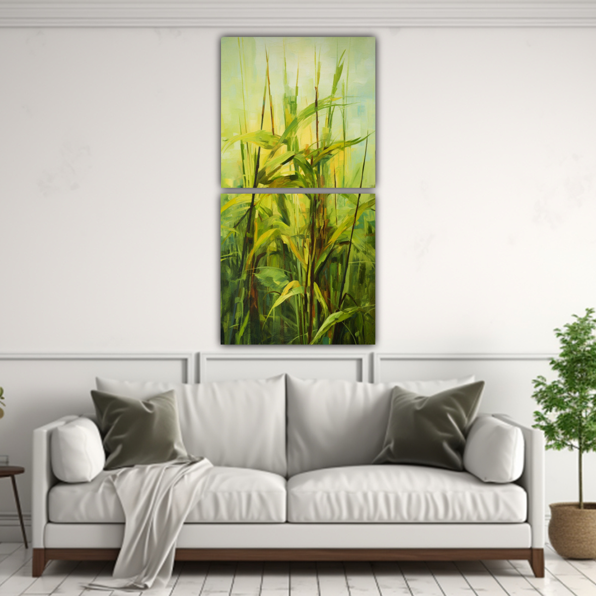 PINTURA ABSTRACTA DETALLADA CON ACEITE DE HIERBAS 60X120 CM - 2