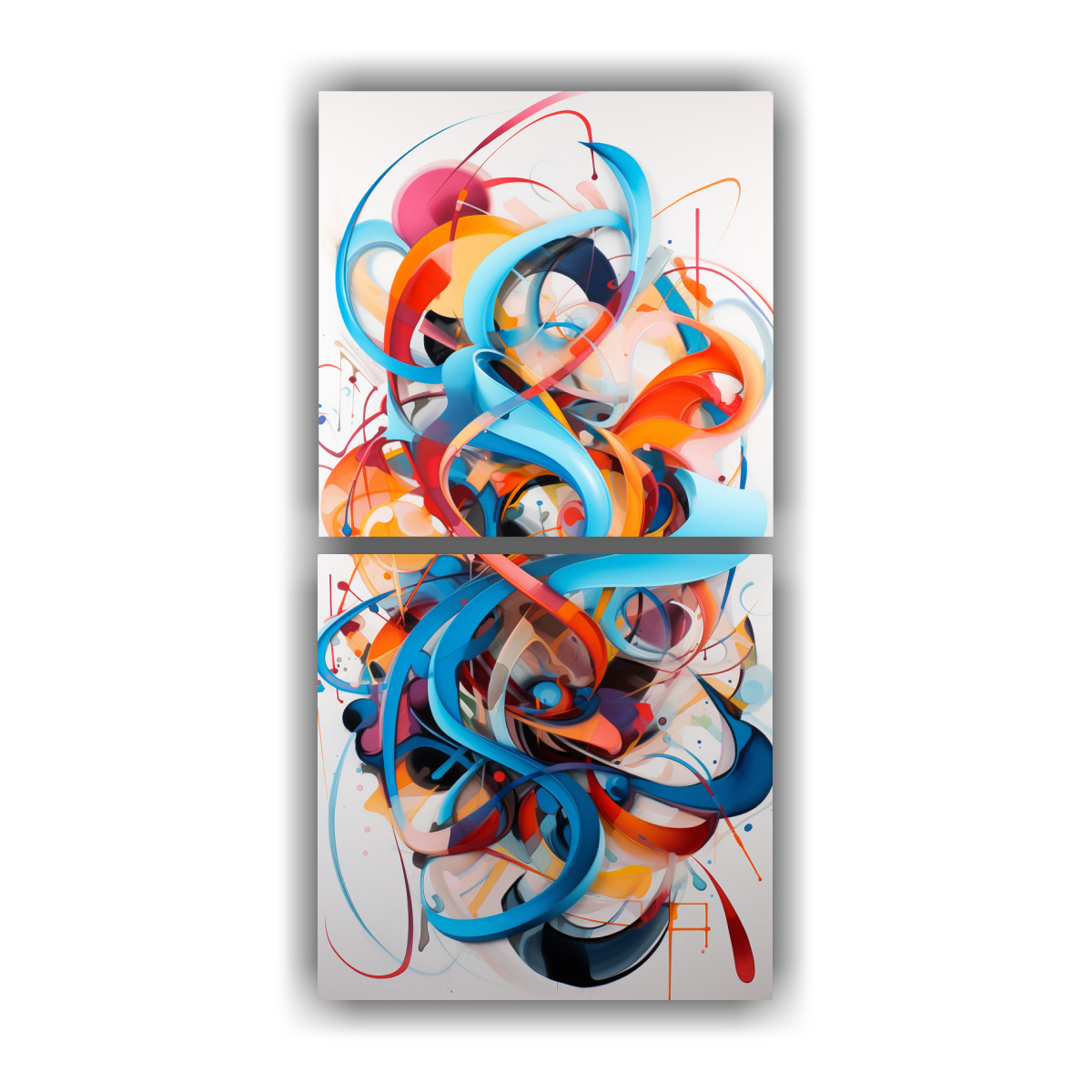 PINTURAS DECORATIVAS DE FUSIÓN ABSTRACTA DE 60X120 CM - 1