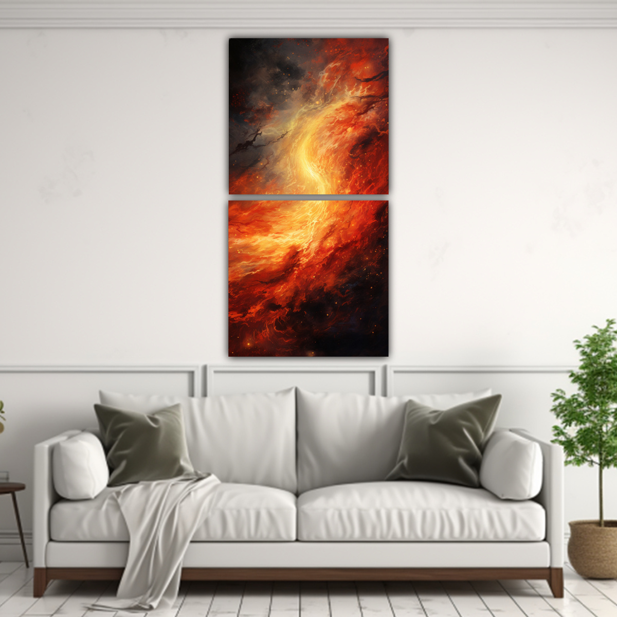 DÍPTICO ENIGMÁTICO: RASTROS ARDIENTES DE UN 50X100 CM - 2