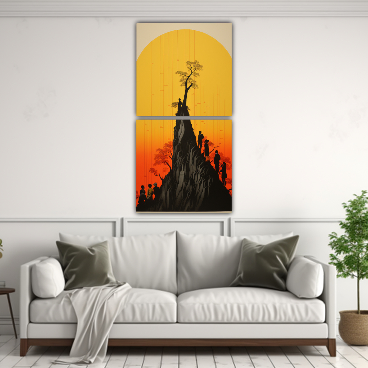 CUADROS DIBUJO BRILLANTE CAMBIA CHART PROGRESO 80X160 CM - 2