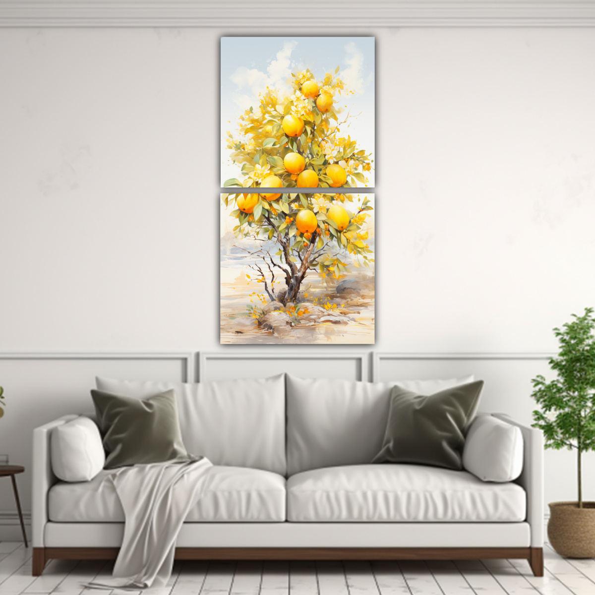 CUADRO CUADRO STREET ART MANZANO AMARILLO COLORES 40X80 CM - 2