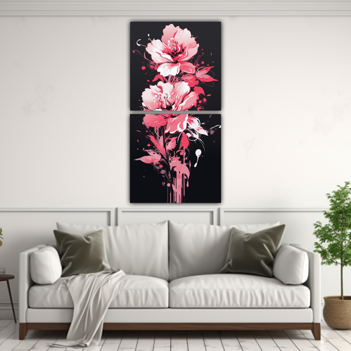 CONJUNTO 2 TELAS EN BASTIDOR CON ATMOSFERA 20X40 CM - 2