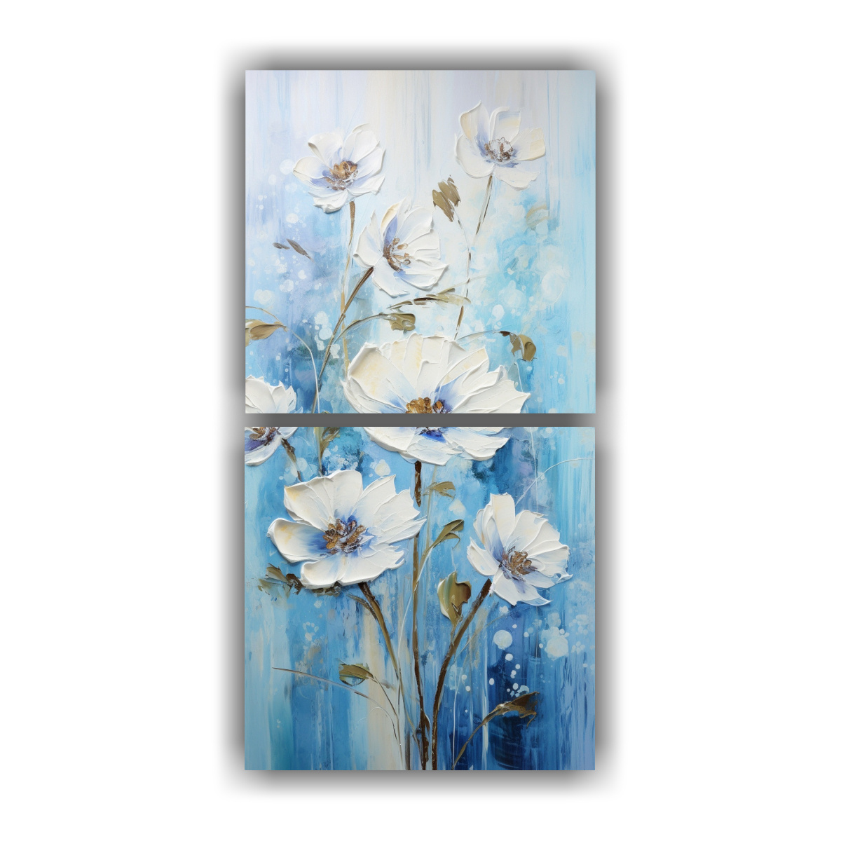 SET 2 COMPOSICIONES COLORES BAÑO PINTURA DE 70X140 CM - 1