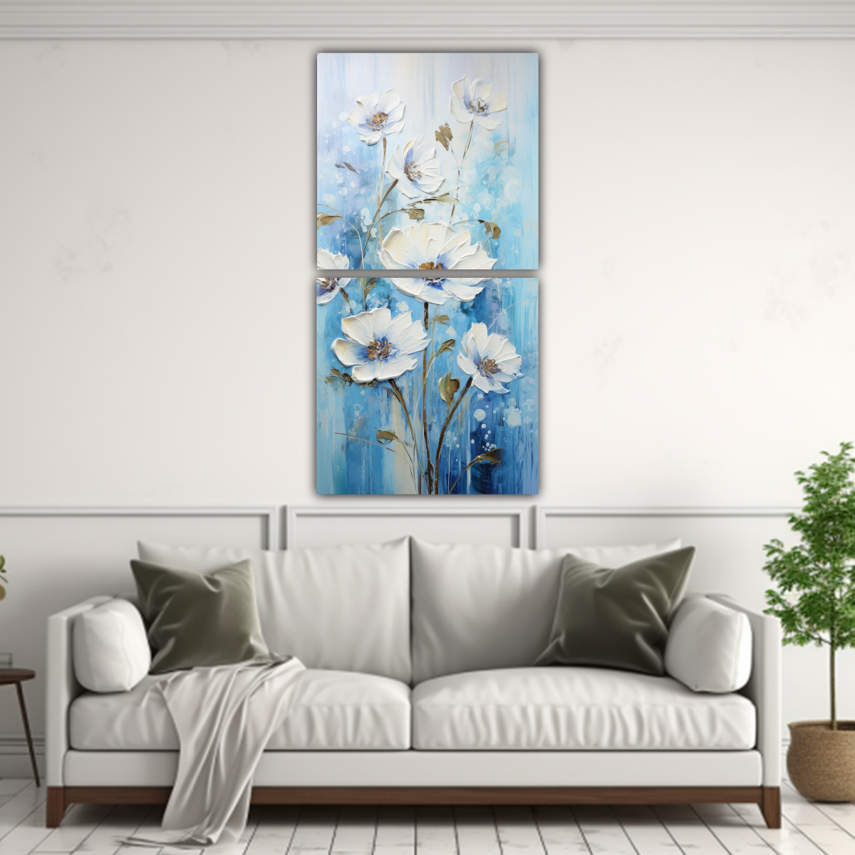 SET 2 COMPOSICIONES COLORES BAÑO PINTURA DE 70X140 CM - 2