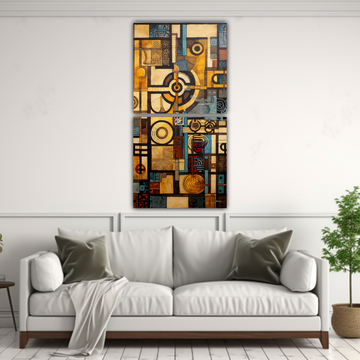 CUADRO DE PARED TEMÁTICA CELTA CON SÍMBOLOS 50X100 CM - 2
