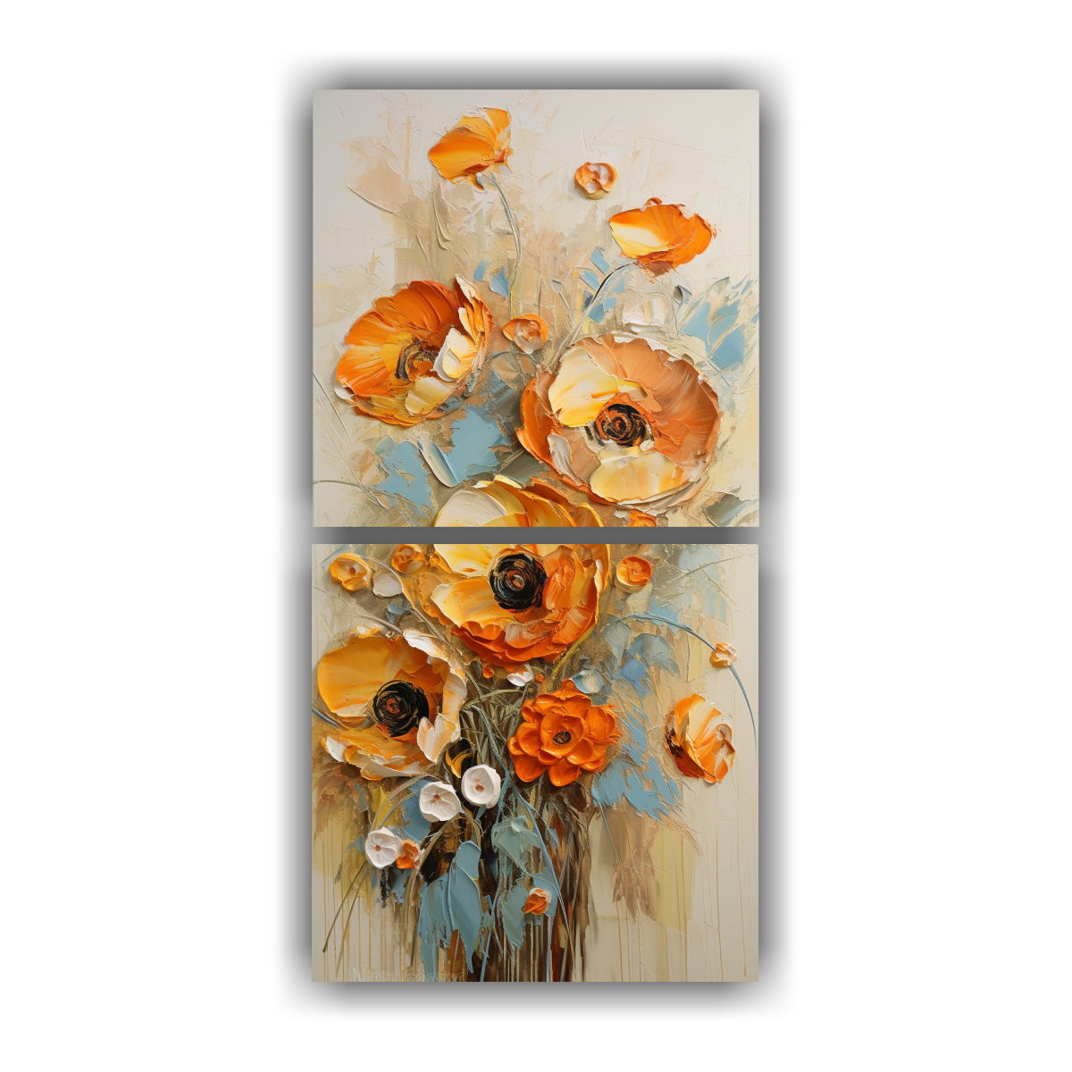 PINTURA CREATIVA DE ADORNO CON FLORES EN COLORES 70X140 CM - 1