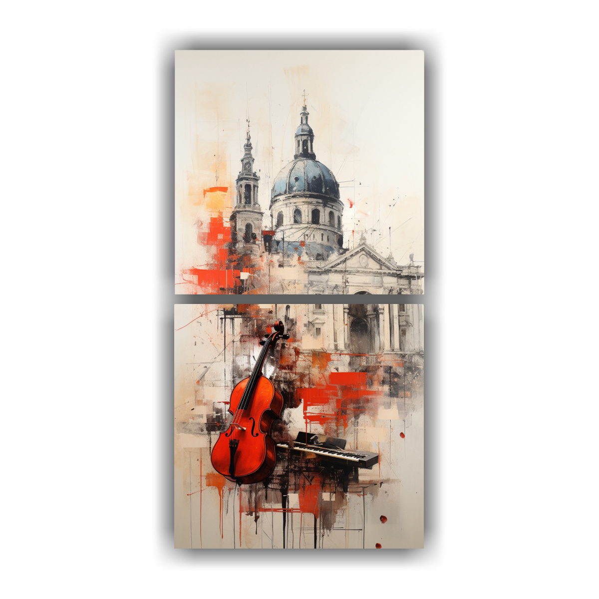 PINTURAS DECORATIVAS ABSTRACTAS DE CONCEPTO 40X80 CM - 1