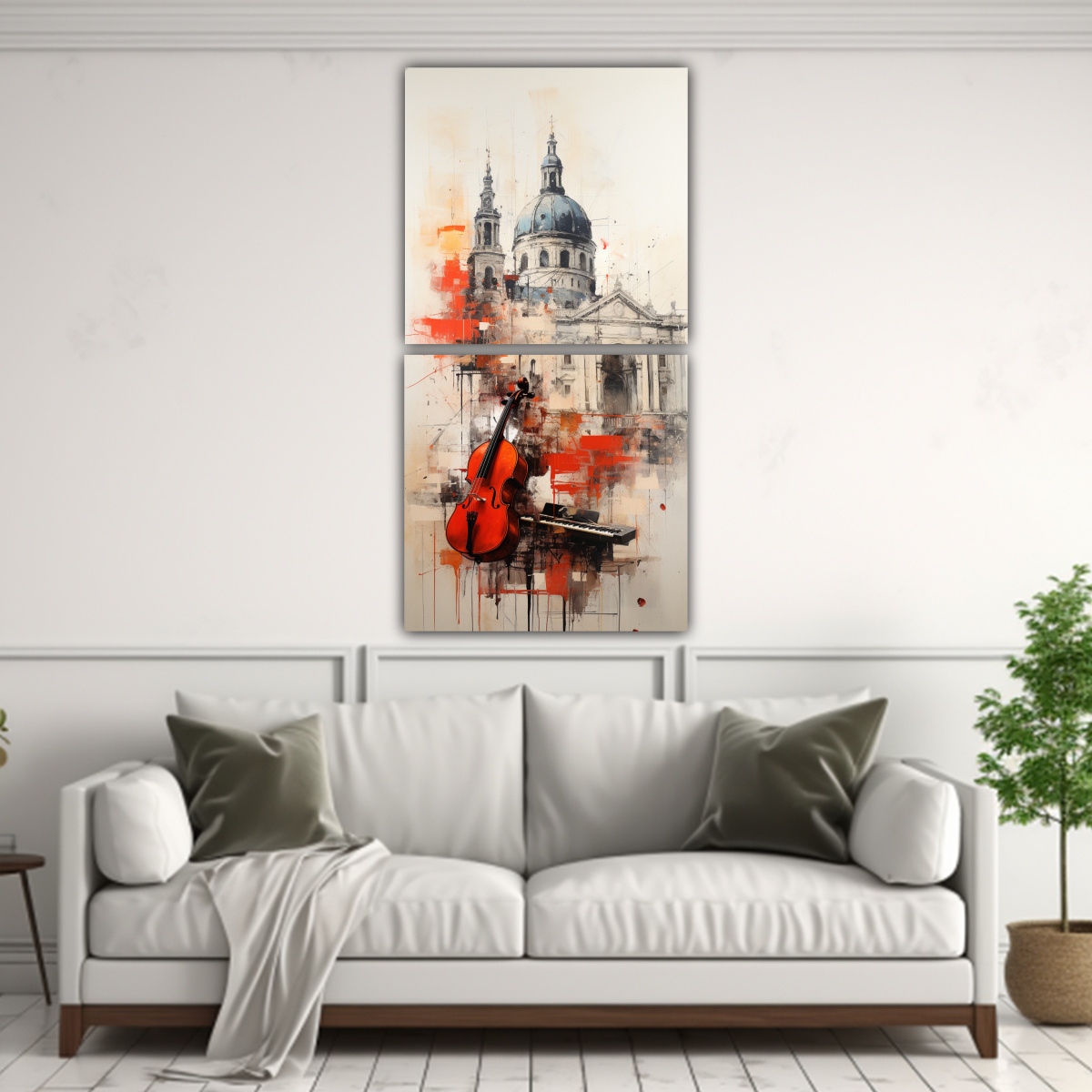 PINTURAS DECORATIVAS ABSTRACTAS DE CONCEPTO 40X80 CM - 2