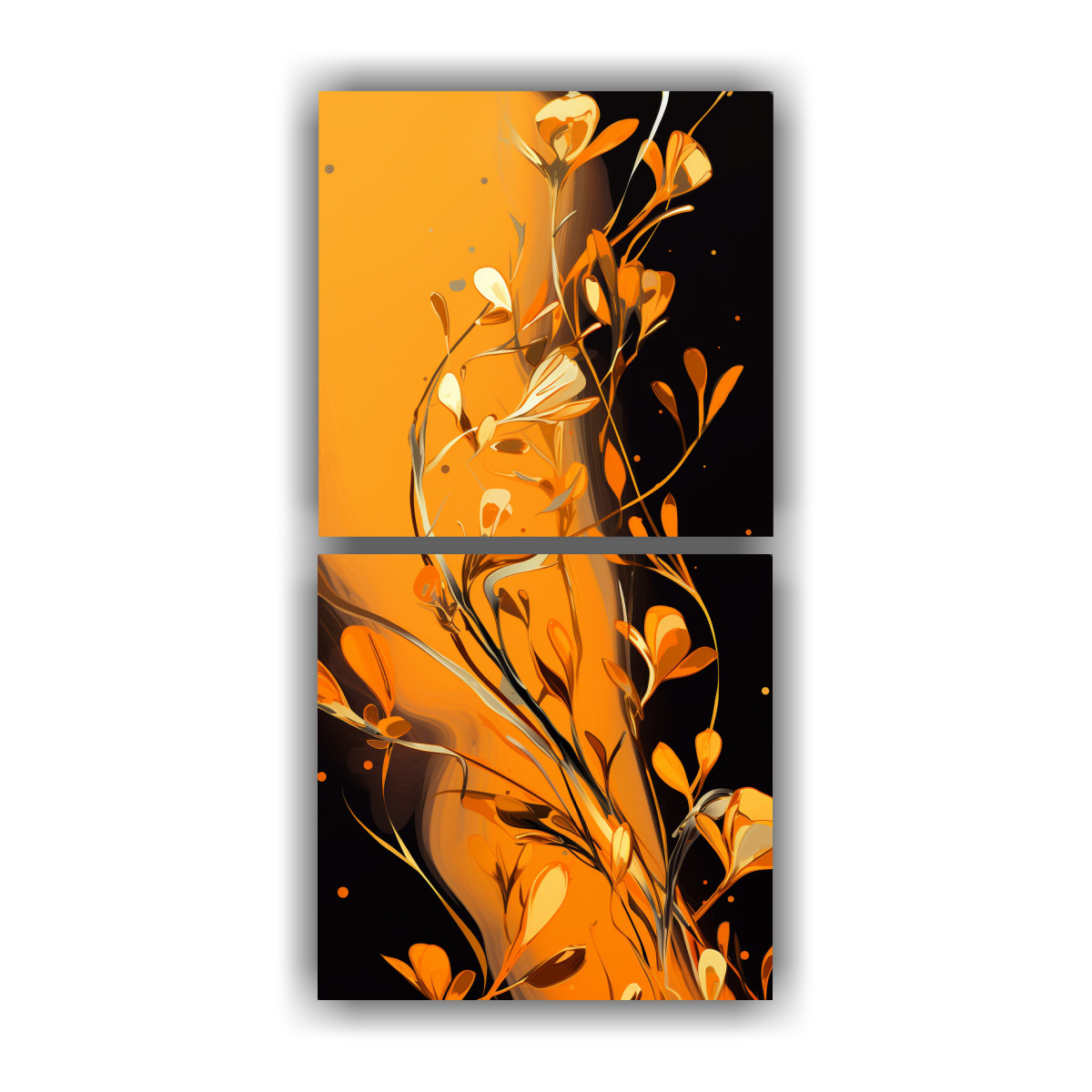 CUADROS PATRON INTENSO FIGURAS A THYME EN COLORES 30X60 CM - 1