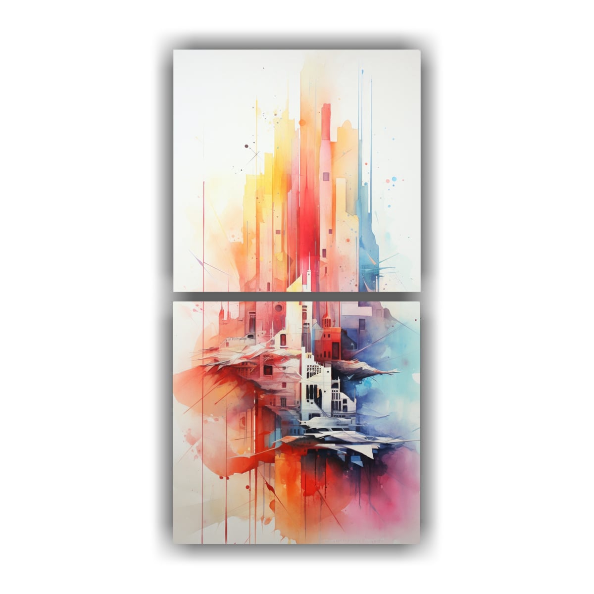 ARTES DE PARED FOTOGRAFÍA ABSTRACTA ACUARELA 50X100 CM - 1