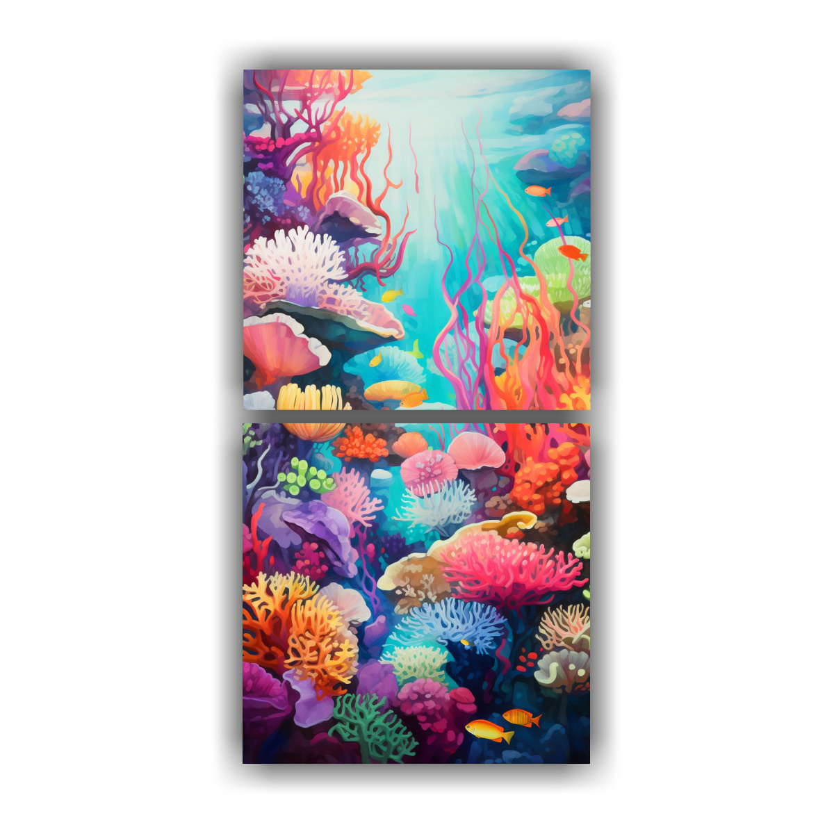 PINTURAS DECORATIVAS TEMA VIDA ABSTRACTA: CAPAS 40X80 CM - 1