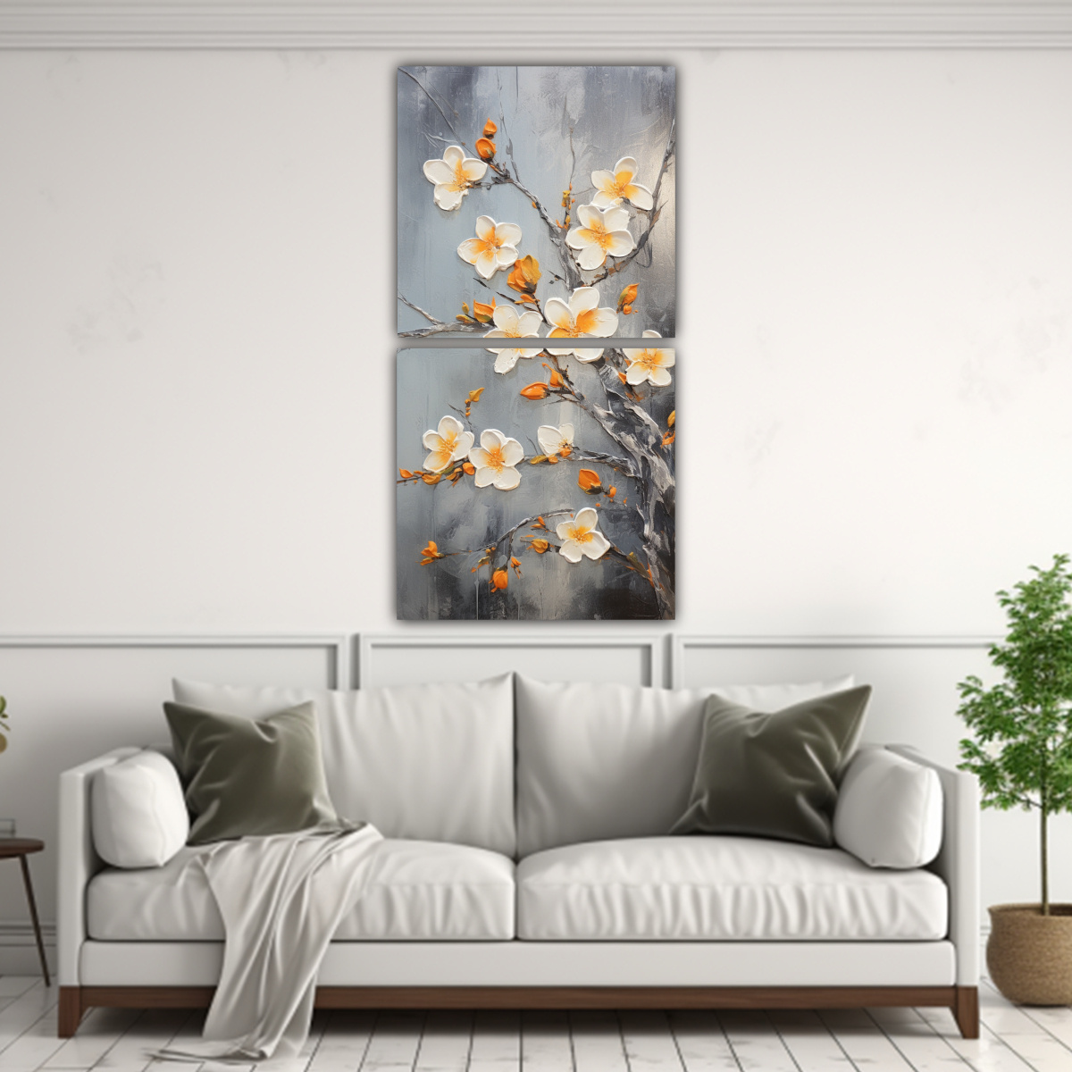 CUADRO DE ARTE DE PARED EN ARMONÍA CROMÁTICA 80X160 CM - 2