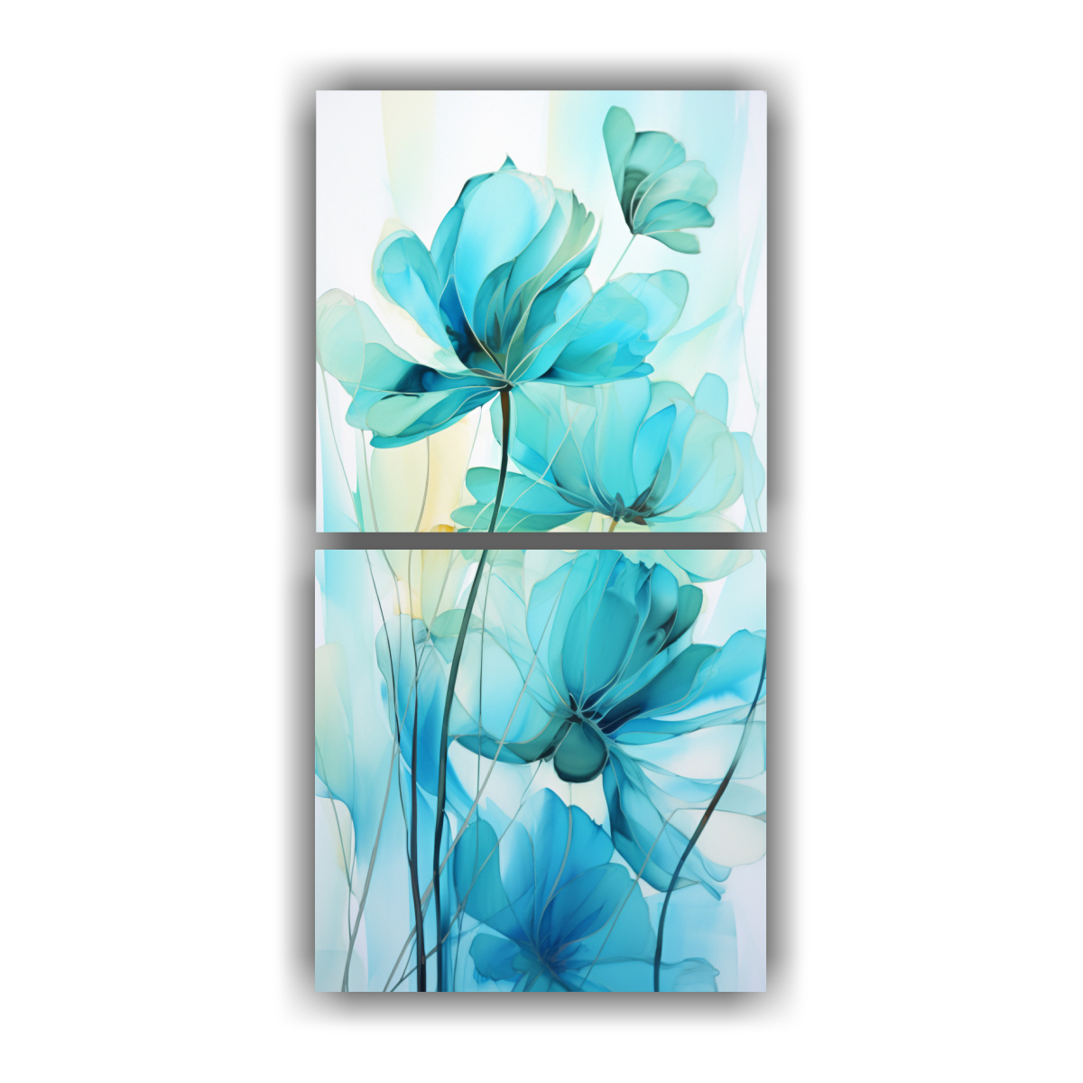 CONJUNTO 2 CUADROS ESTILO GALERÍA ATMOSFERA 50X100 CM - 1