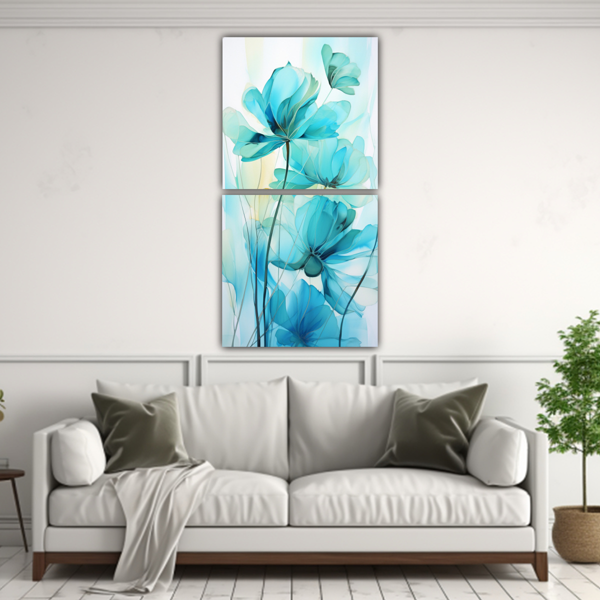 CONJUNTO 2 CUADROS ESTILO GALERÍA ATMOSFERA 50X100 CM - 2