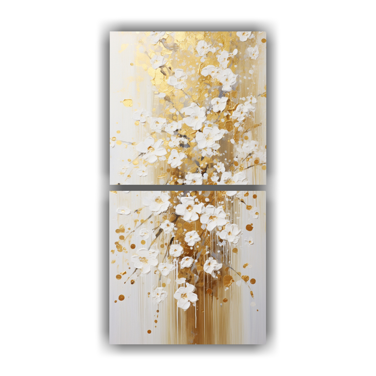 SET 2 TELAS EN BASTIDOR DECORATIVO EN BLANCO 20X40 CM - 1