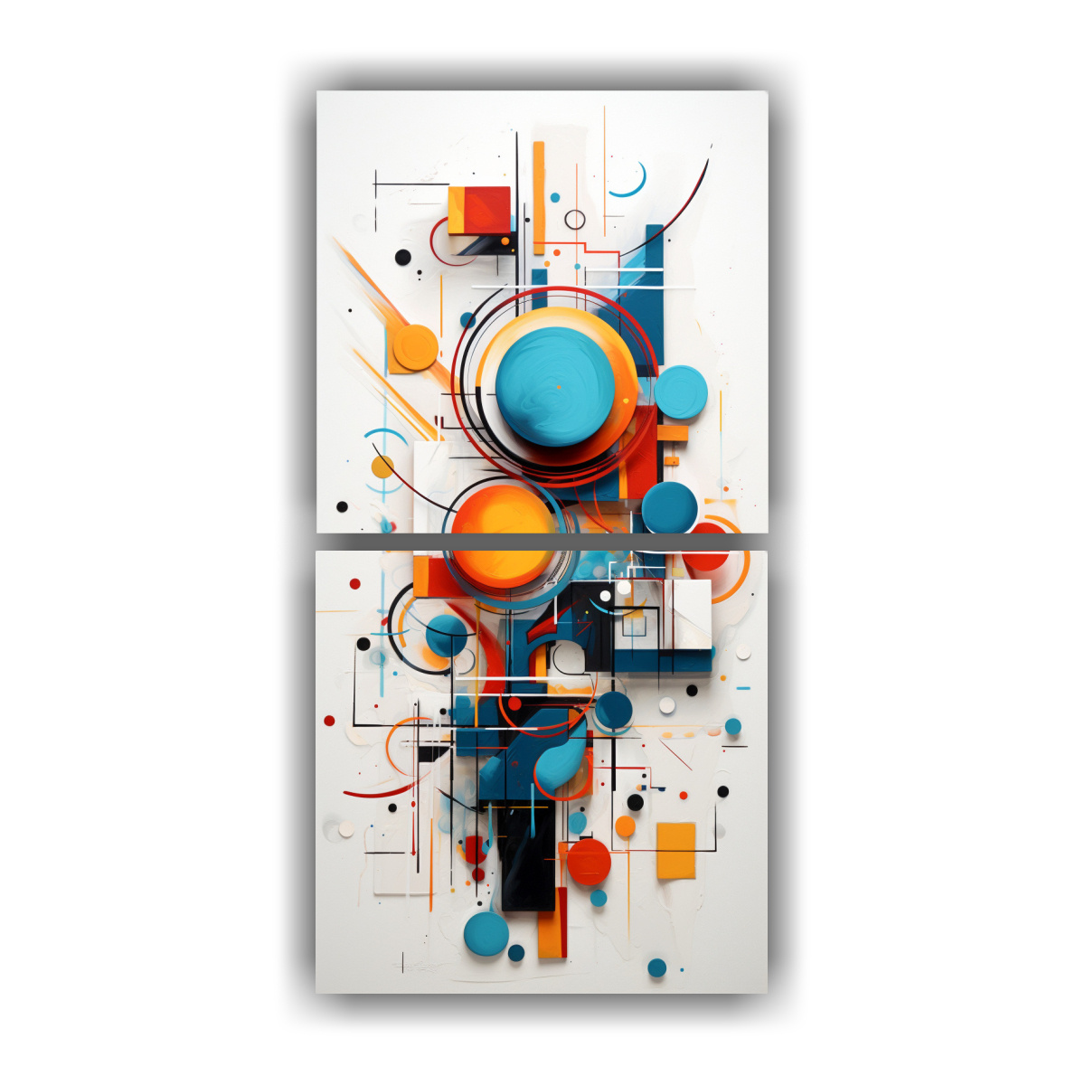 CUADROS ABSTRACTOS MODERNOS COLORIDOS DE ALTA 80X160 CM - 1