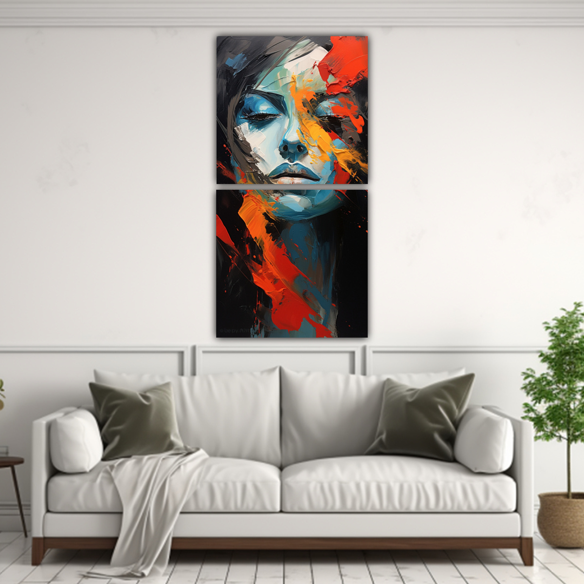 LIENZOS DE TELA CREATIVA CON EXPRESIONISMO 80X160 CM - 2