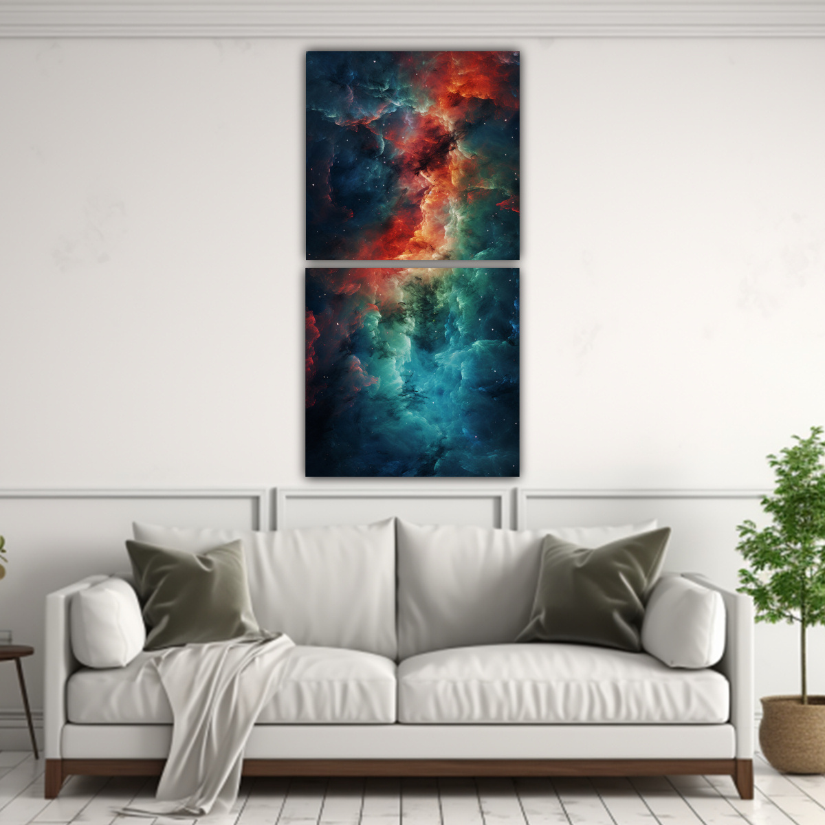PINTURAS DECORATIVAS DE LA ABSTRACCIÓN CÓSMICA 40X80 CM - 2