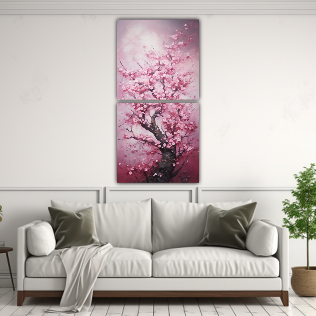 PINTURA ABSTRACTA EN ÓLEO DE ALTA CALIDAD: DOS 80X160 CM - 2