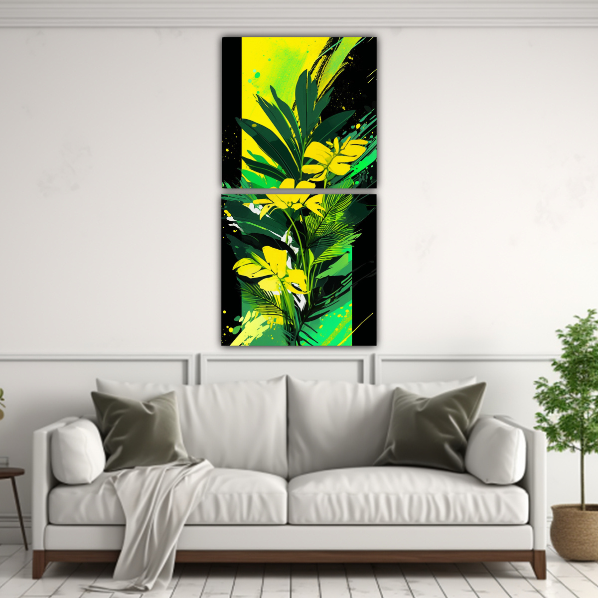 COMPOSICIONES FOTOGRAFÍA ORIGINAL AMARILLO Y 70X140 CM - 2