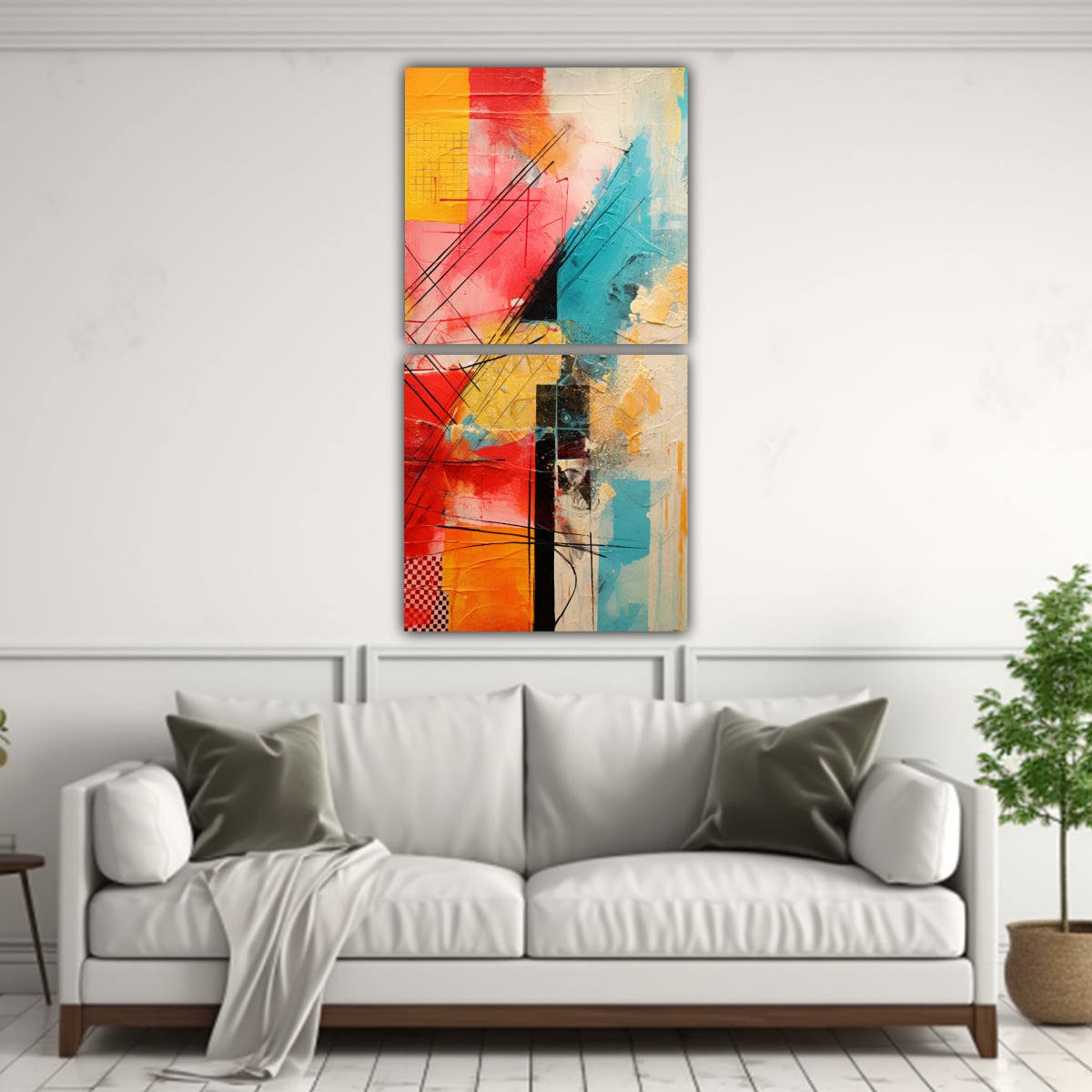 CUADROS DE COCINA VINTAGE CON COMPOSICIONES 60X120 CM - 2