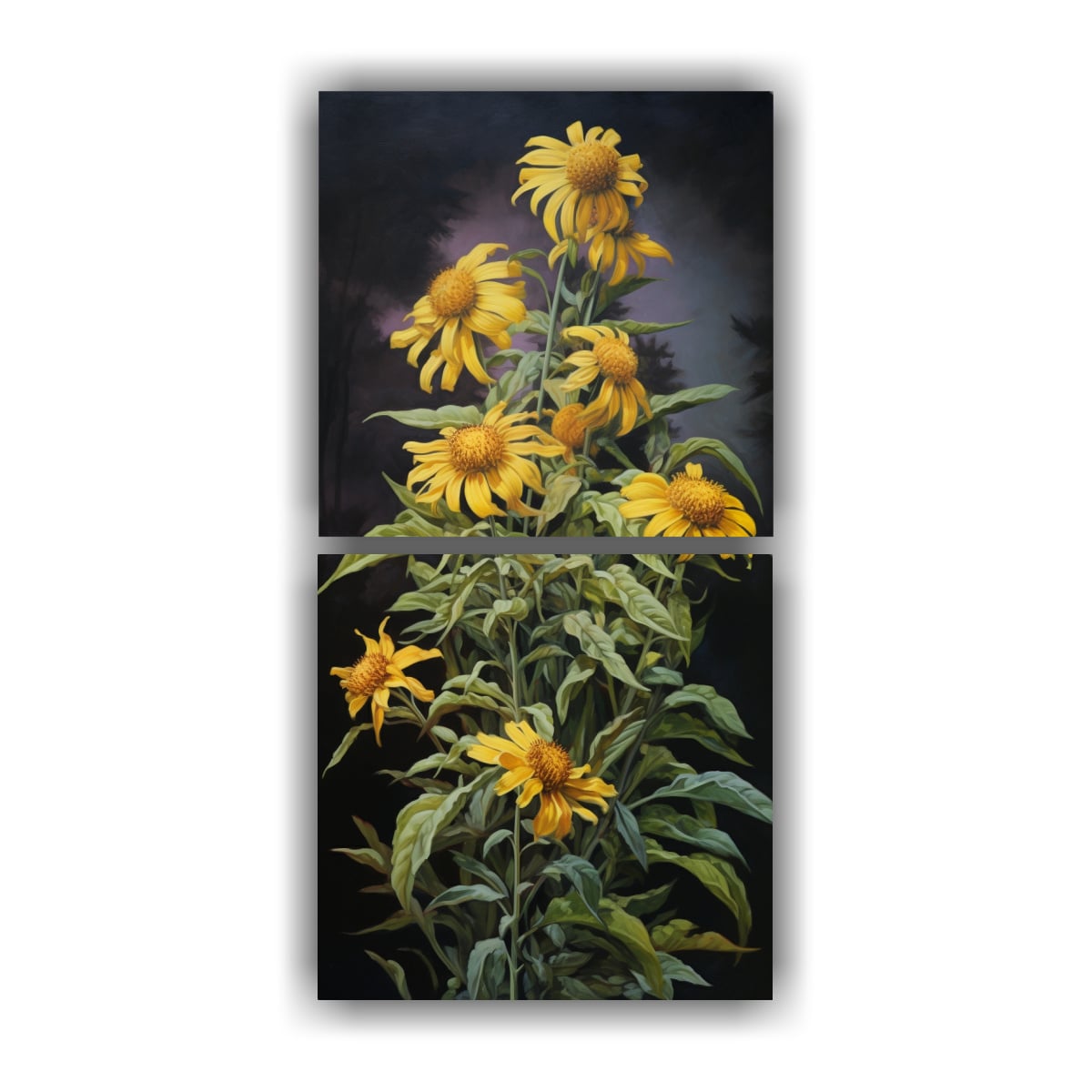 CUADROS BELLEZA FLORES HELIANTHUS TUBEROSUS 60X120 CM - 1