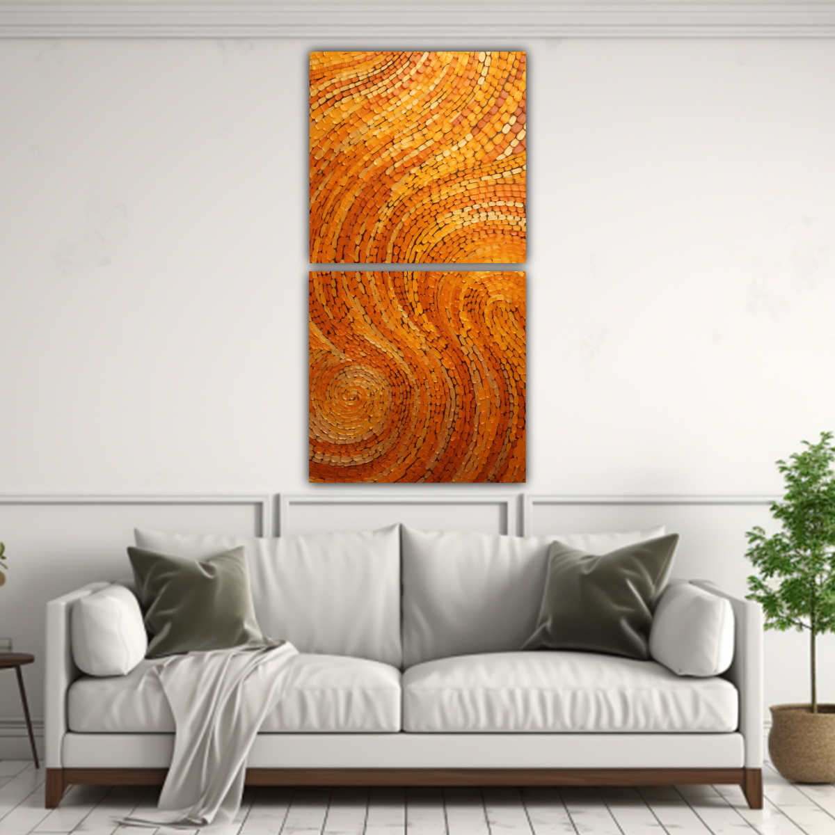 CUADROS MODERNOS RESISTENTE ESTILO PUNTILLISMO 70X140 CM - 2