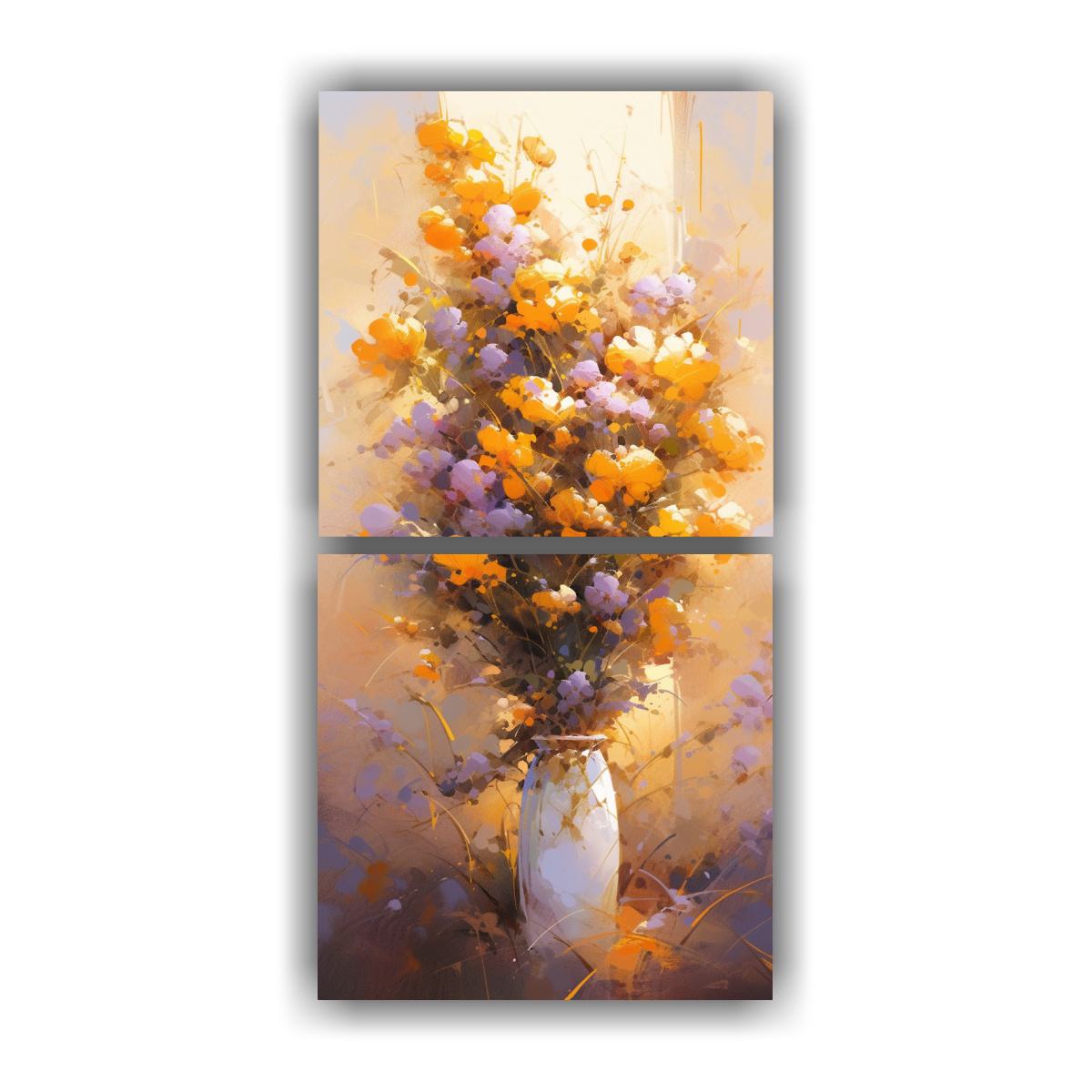 PINTURAS DECORATIVAS DURADERAS DE FLORES 30X60 CM - 1