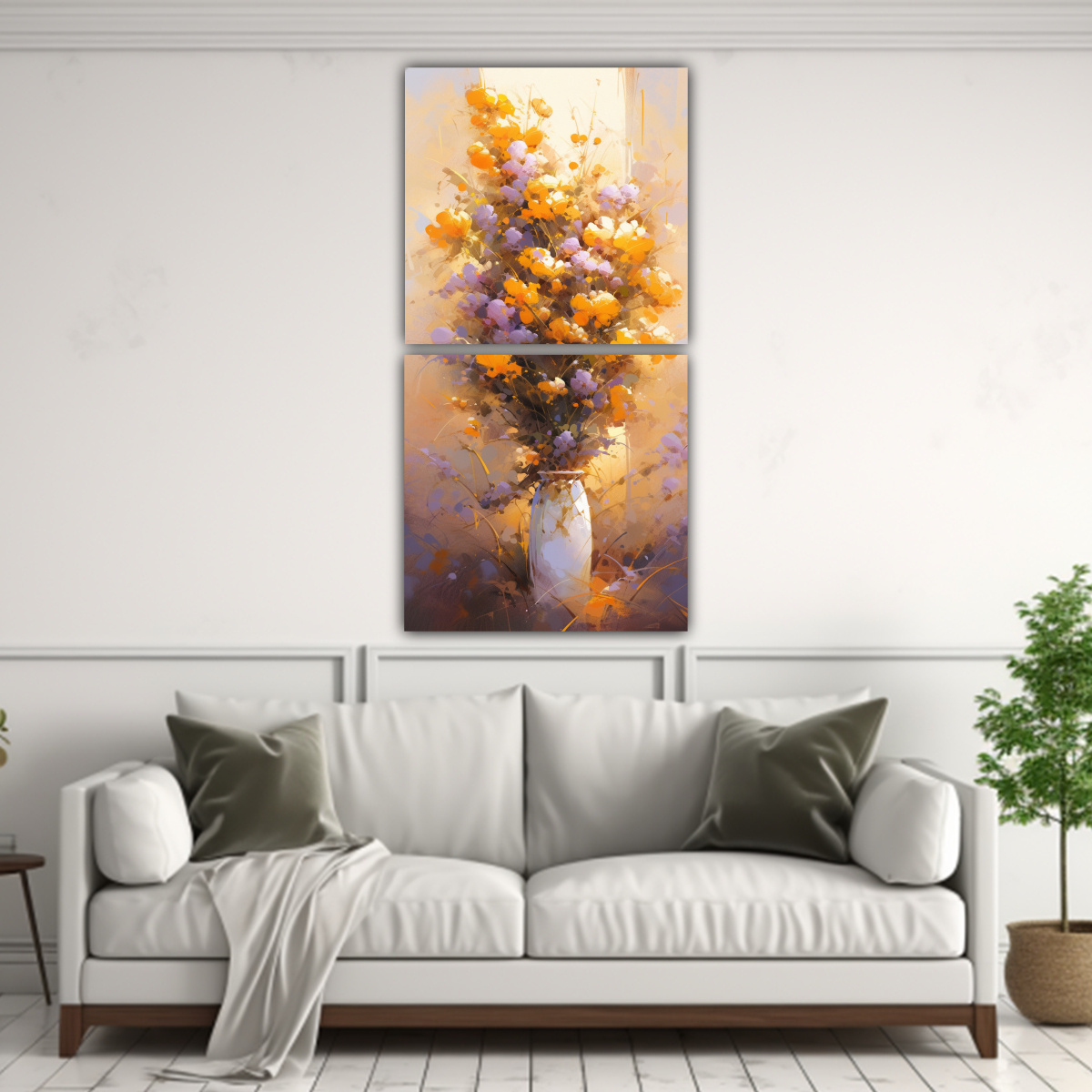 PINTURAS DECORATIVAS DURADERAS DE FLORES 30X60 CM - 2