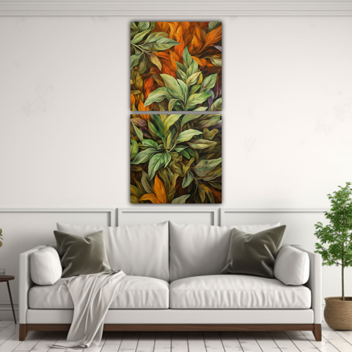 CONJUNTO 2 LIENZOS TELA CANVAS DORMITORIO PINTURA 20X40 CM - 2