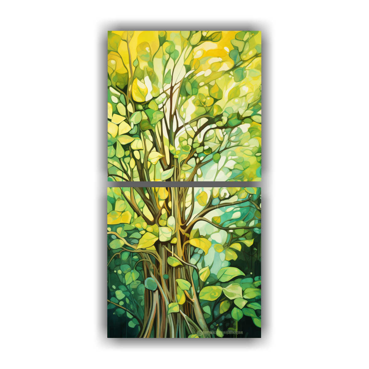 PINTURAS DECORATIVAS DE CONCEPTO DE BELLAS ARTES 20X40 CM - 1