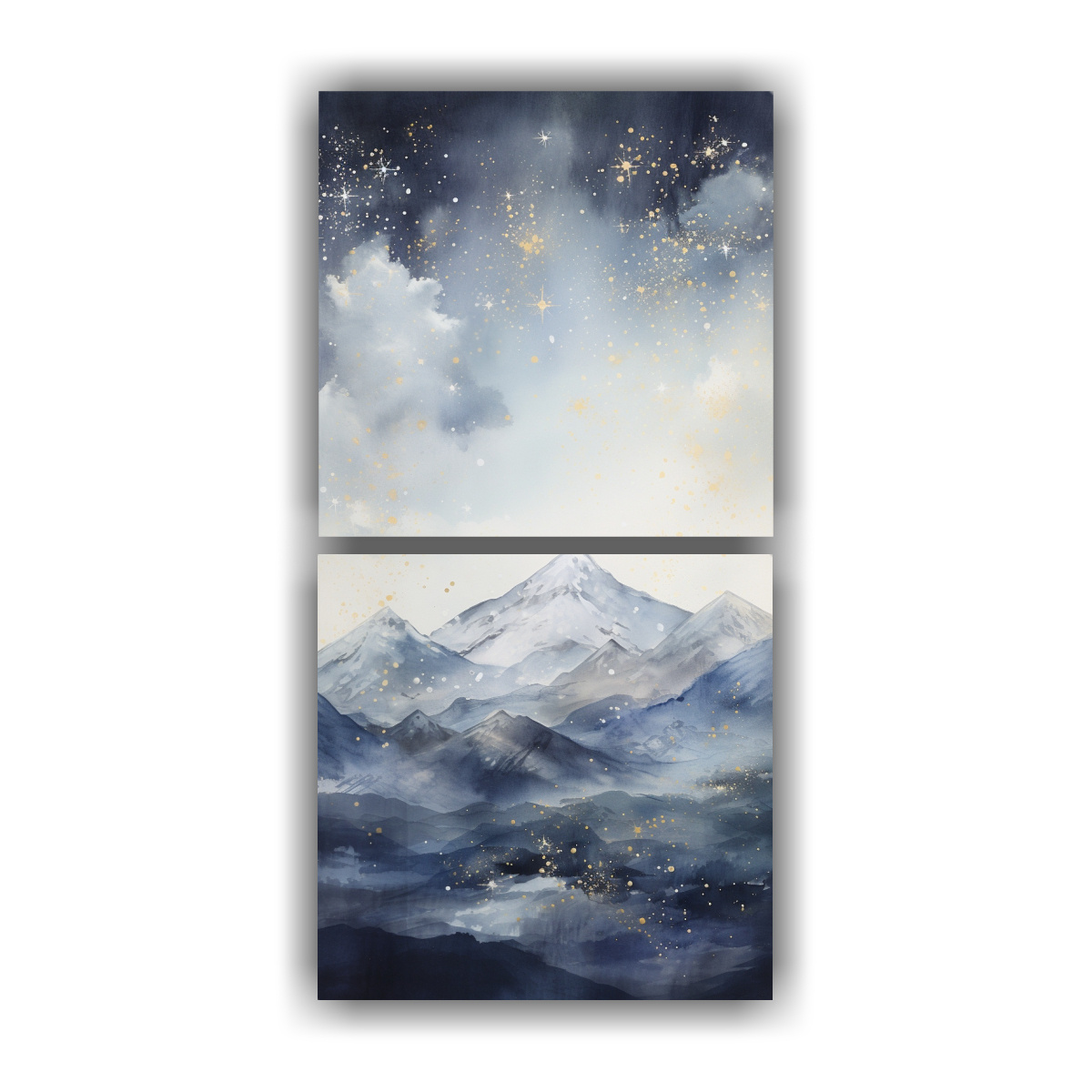CUADROS ARMONÍA CROMÁTICA PAISAJE MONTAÑOSO 50X100 CM - 1