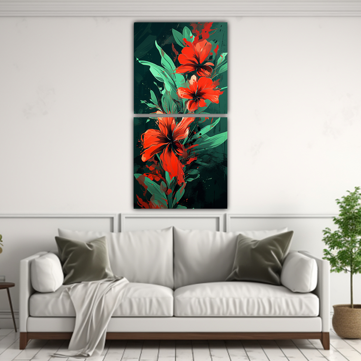 PINTURAS DECORATIVAS EN ESTILO NEONOIR, 60X120 CM - 2