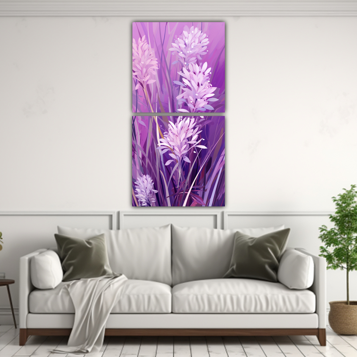 ESTILO ÓLEO DE HIERBAS DE LIMONCILLO EN COLORES 50X100 CM - 2