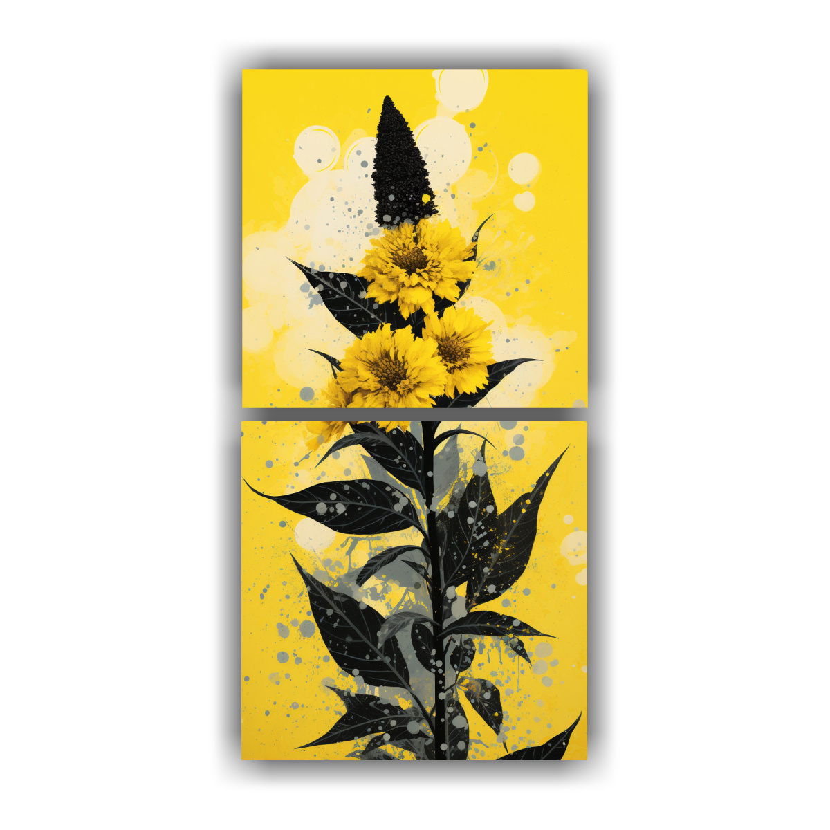 PINTURAS DECORATIVAS DIPTICO FINAS LÍNEAS LINDA 50X100 CM - 1