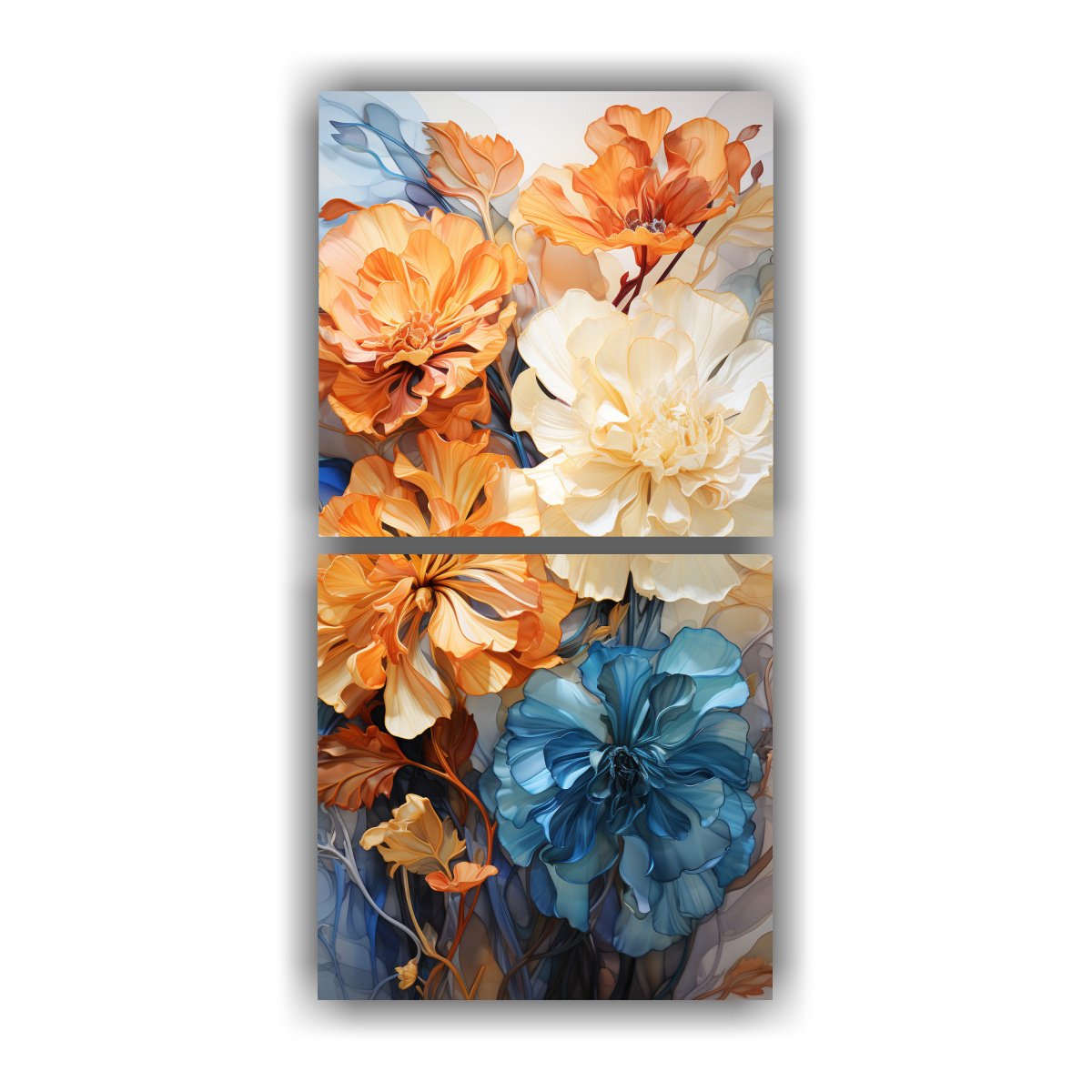 PINTURA ACUARELA ARTES IMPRESO ARMONÍA, FLOR 20X40 CM - 1