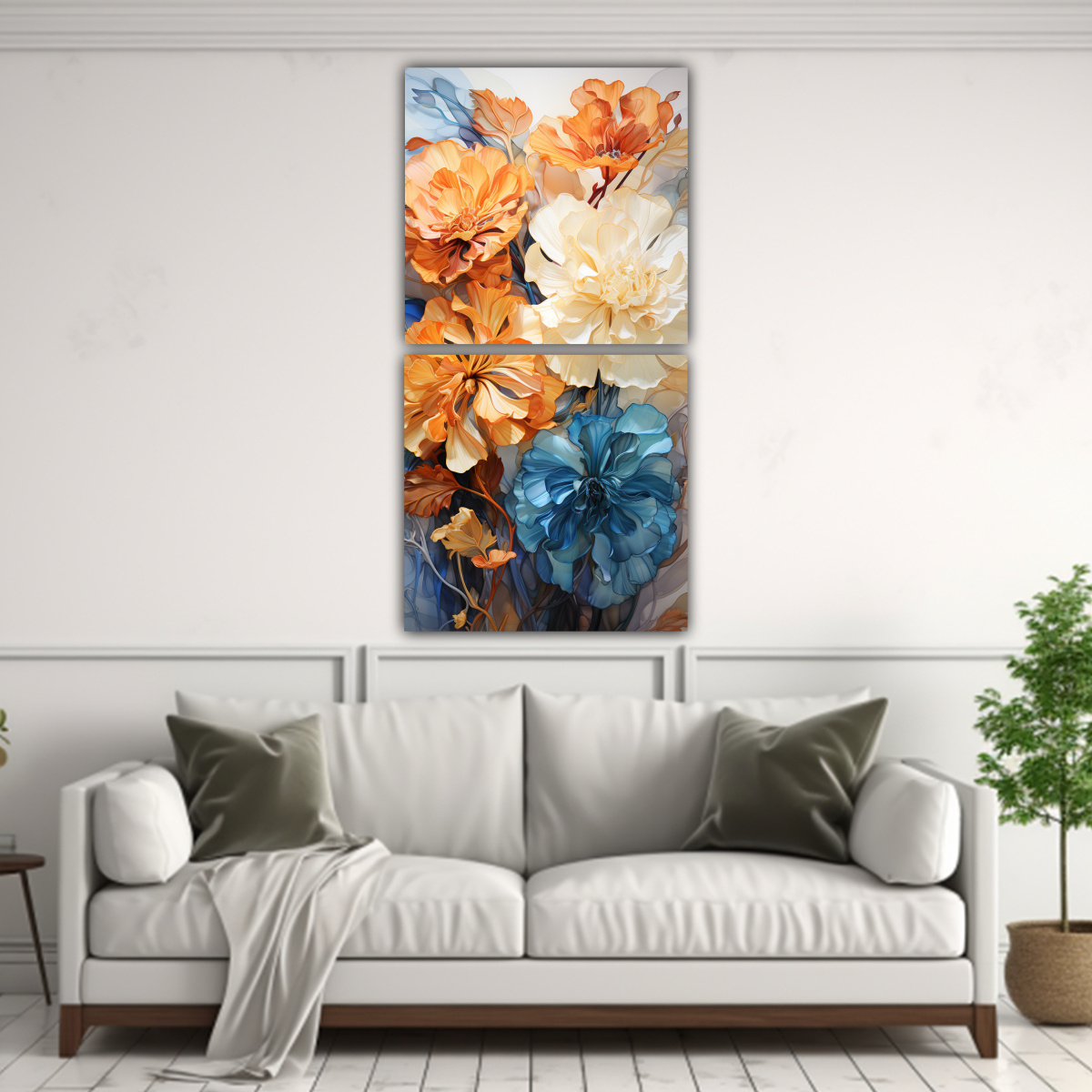 PINTURA ACUARELA ARTES IMPRESO ARMONÍA, FLOR 20X40 CM - 2