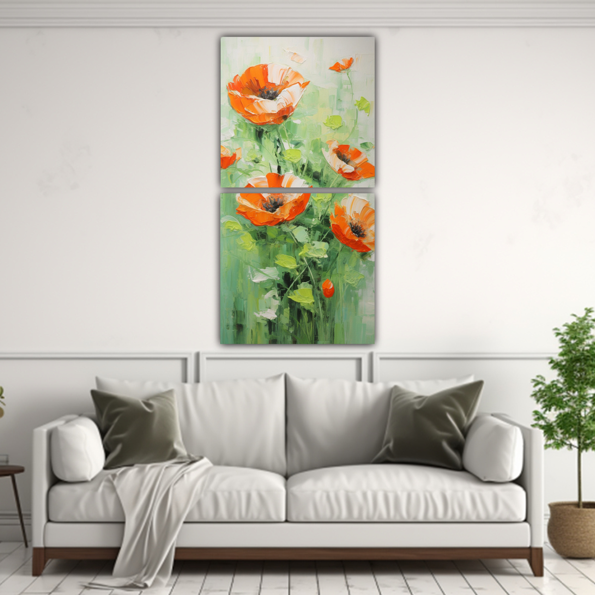 REGALO ARTES TEMA: PINTURA A GREEN AND ORANGE 60X120 CM - 2