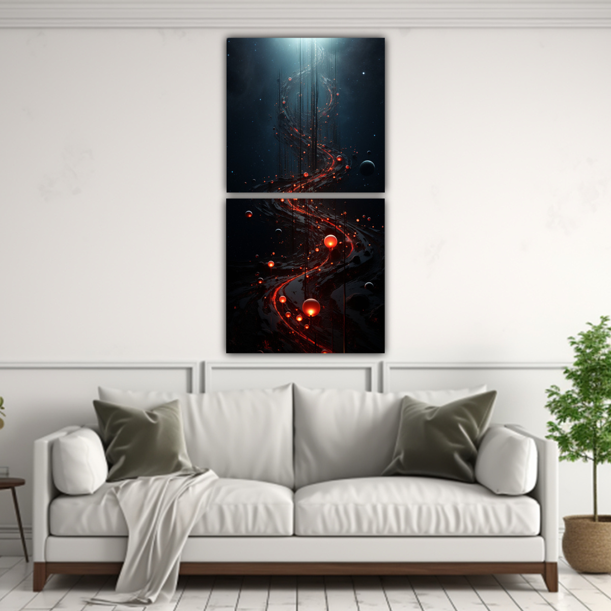 PINTURAS DECORATIVAS ABSTRACTAS DE VIAJES 20X40 CM - 2