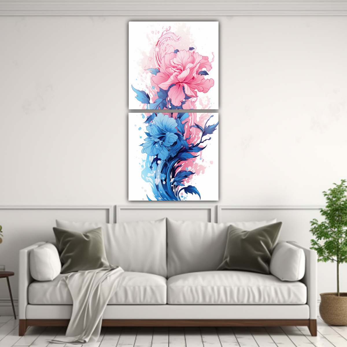 LIENZOS ENIGMÁTICOS ROSA Y AZUL ATMOSFERA 70X140 CM - 2