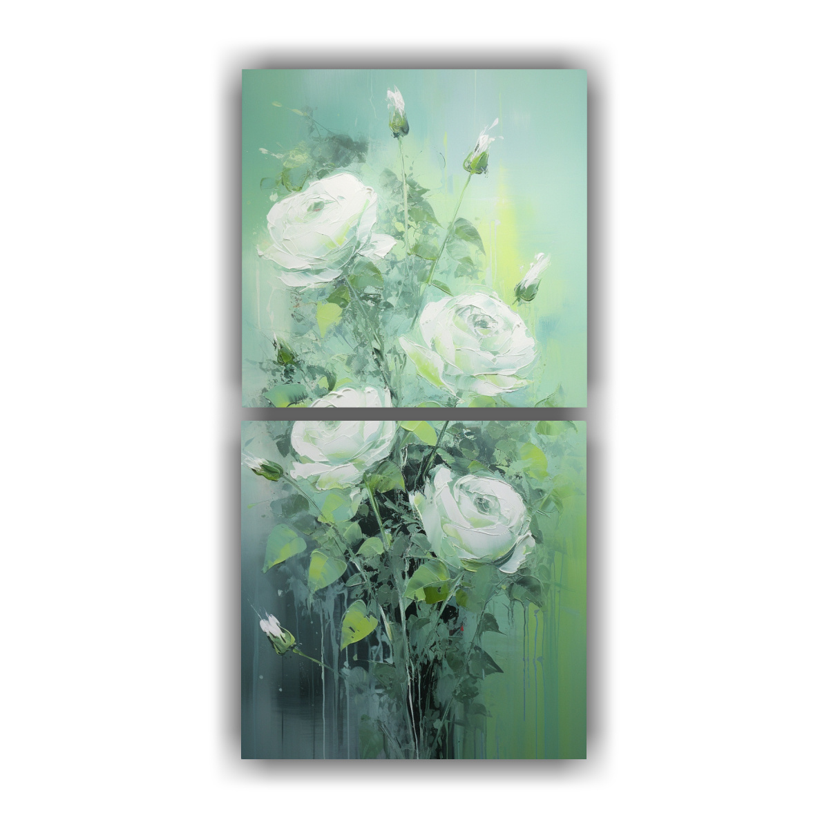 PINTURA SET 2 TELAS EN BASTIDOR ESTÉTICA 50X100 CM - 1