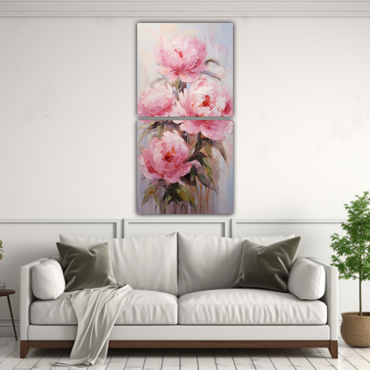 PINTURA EN LIENZO DE HERMOSO EQUILIBRIO VISUAL DE 20X40 CM - 2